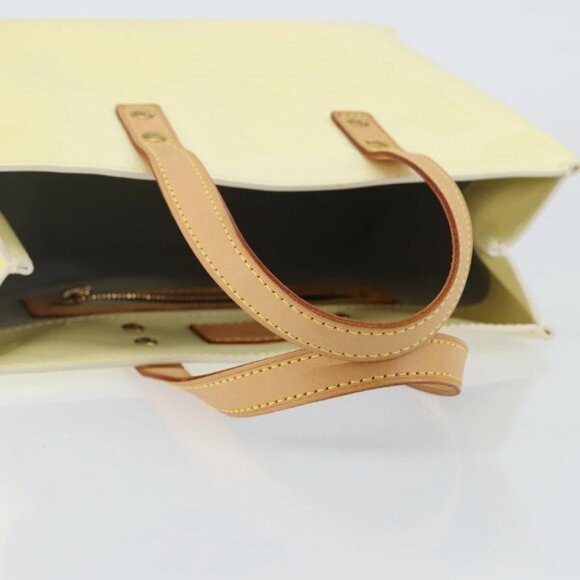 LOUIS VUITTON Monogram Vernis Reade PM Hand Bag Perle M91336 LV Auth 142816 - Picture 8 of 16